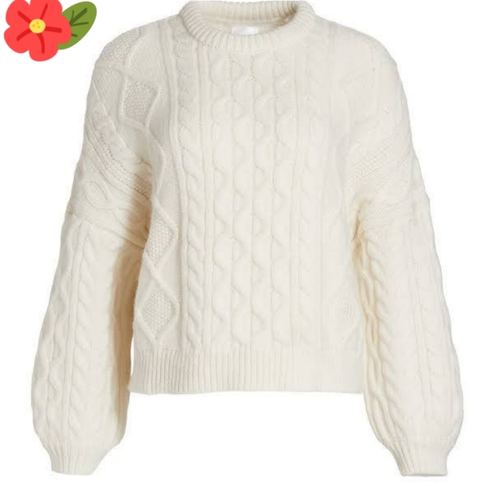 "Fully Fashioned" Cable Knit Sweater (s/m)